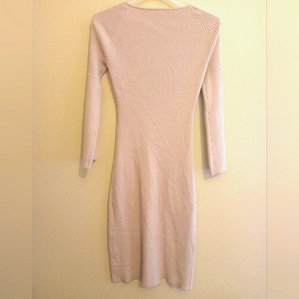 ASOS Pale Pink Ribbed Sweater Dress - Picture 4 of 5